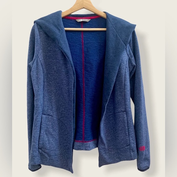 BLUE THE NORTH FACE HOODED ASYMMETRICAL CARDIGAN - Picture 2 of 2